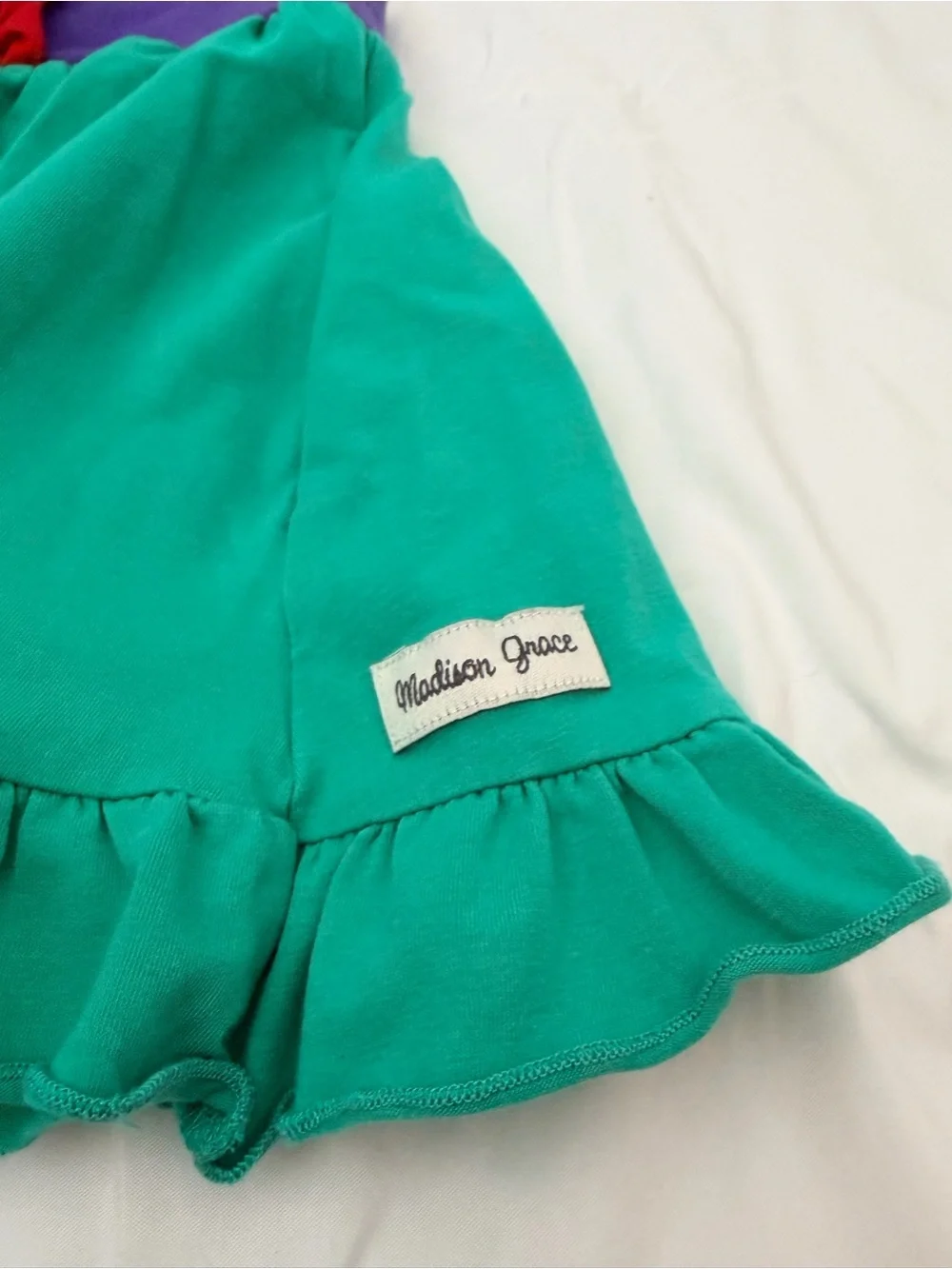 Madison Purple, Teal & Red Ruffle the little mermaid Costume Dress
